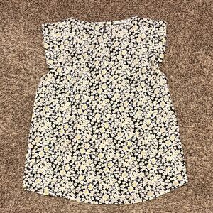 Staccato Dainty Floral Top - Black, White, Yellow